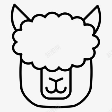 羊驼动物可爱图标图标