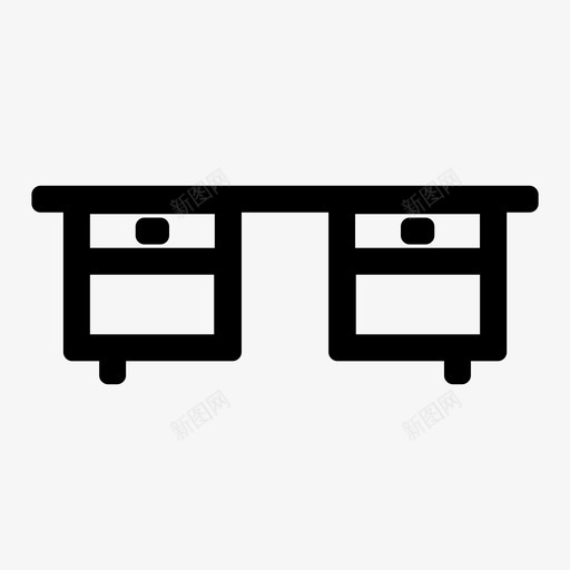 衣柜书桌家具图标svg_新图网 https://ixintu.com 书桌 家具 家具大胆的图标 家居 木制 桌子 衣柜