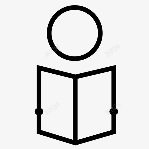看书的人svg_新图网 https://ixintu.com 看书的人