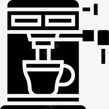 咖啡机电子设备11字形图标图标