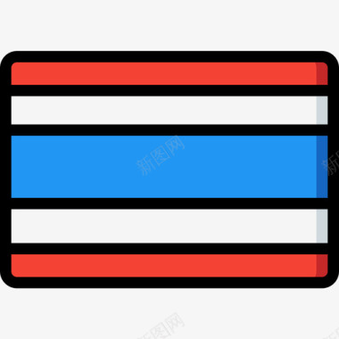泰国国旗10线颜色图标图标
