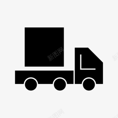 卡车运送运输卡车货物图标图标