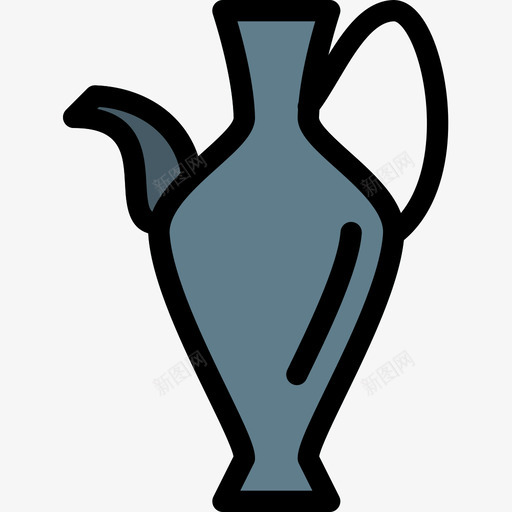 花瓶复古8线性颜色图标svg_新图网 https://ixintu.com 复古8 线性颜色 花瓶