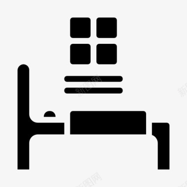 卧室就寝时间旅馆图标图标