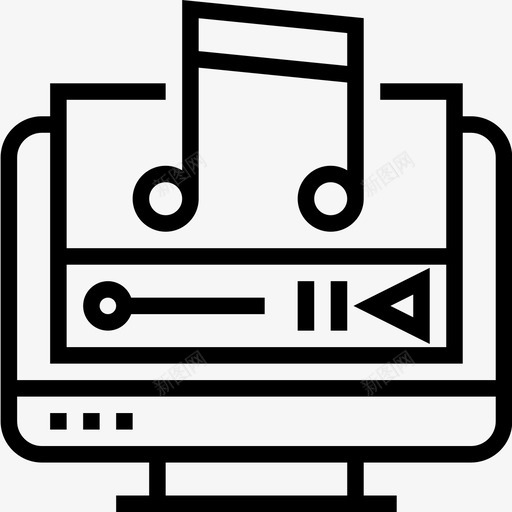 音乐和多媒体社交媒体62线性图标svg_新图网 https://ixintu.com 社交媒体62 线性 音乐和多媒体