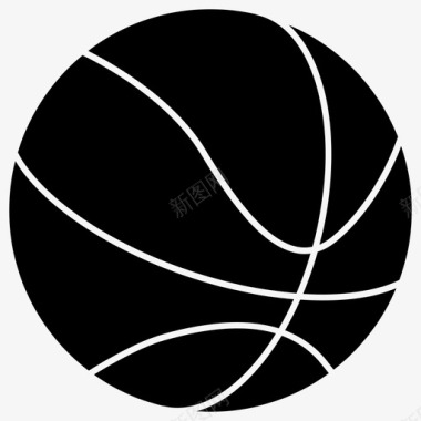 篮球运动运动字形图标图标