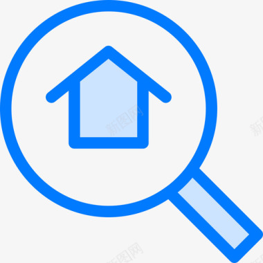 搜索房地产109蓝色图标图标