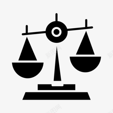 平衡法律规模图标图标