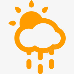 精美中华鼎图标多云转中雨高清图片