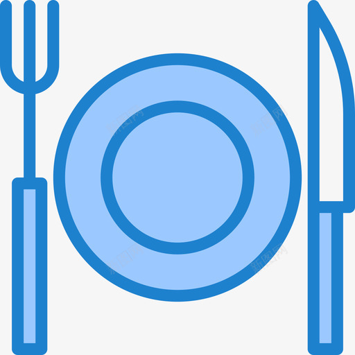 餐具家用18蓝色图标svg_新图网 https://ixintu.com 家用18 蓝色 餐具
