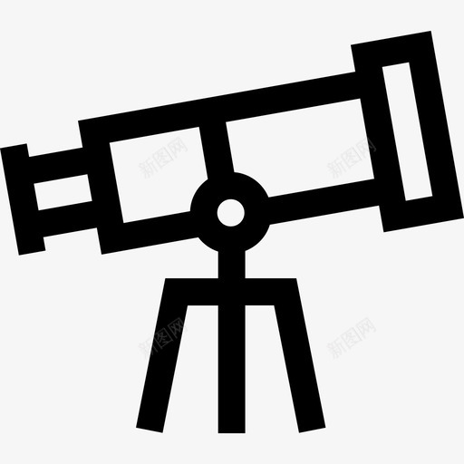 望远镜大学7直线图标svg_新图网 https://ixintu.com 大学7 望远镜 直线