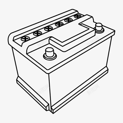 蓄能器电池汽车图标svg_新图网 https://ixintu.com 动力 汽车 汽车零件2 电池 能源 蓄能器