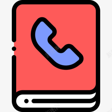 电话簿用户界面30线颜色图标图标