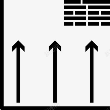 向上箭头图表7线性图标图标