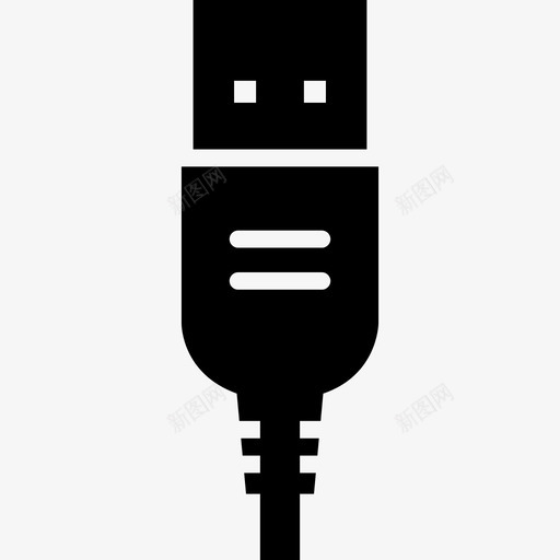 usb插头电缆充电器图标svg_新图网 https://ixintu.com usb插头 充电器 电子设备符号 电缆 能量 连接