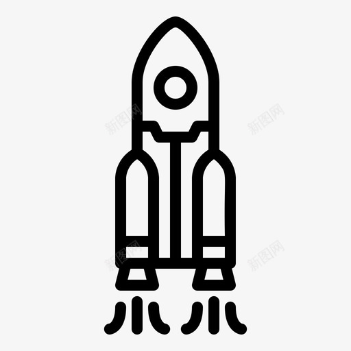 太空船发射火箭图标svg_新图网 https://ixintu.com 发射 启动 太空船 火箭 火箭发射