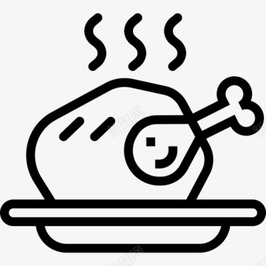 烤鸡93号食品直系图标图标
