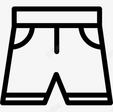 短裤健身74直线型图标图标