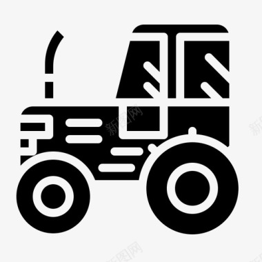 农业农用拖拉机运输图标图标