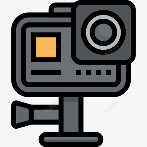 动作摄像机旅行119线性彩色图标svg_新图网 https://ixintu.com 动作摄像机 旅行119 线性彩色