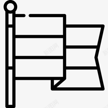 旗帜啤酒节30直线型图标图标