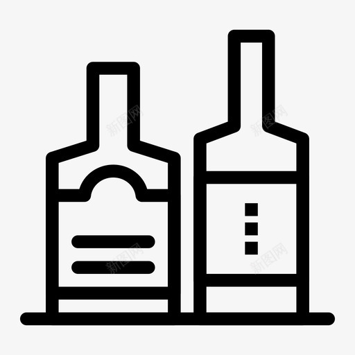 酒类饮料酒瓶图标svg_新图网 https://ixintu.com 酒店服务和城市元素 酒瓶 酒类 饮料