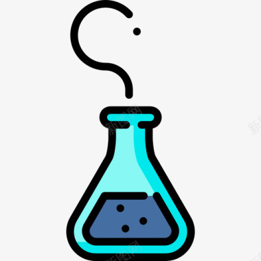 25号化学烧瓶线性颜色图标图标
