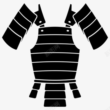 武士盔甲日本骑士图标图标
