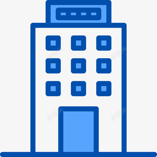 房地产124号楼蓝色图标svg_新图网 https://ixintu.com 房地产124号楼 蓝色