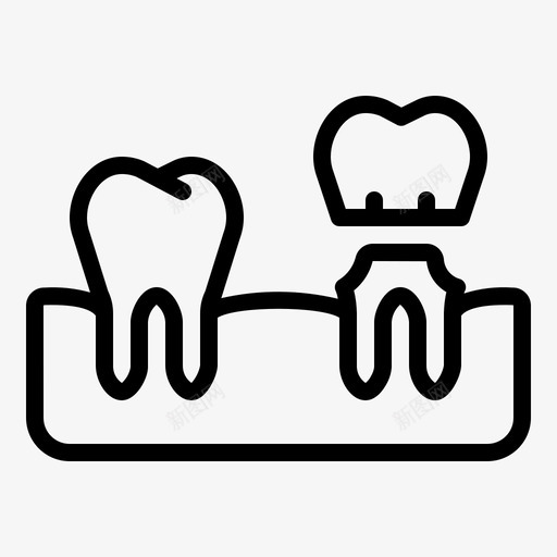 牙冠护理牙医图标svg_新图网 https://ixintu.com 护理 牙冠 牙医 牙齿