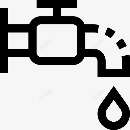 自来水慈善和生态线性图标svg_新图网 https://ixintu.com 慈善和生态 线性 自来水