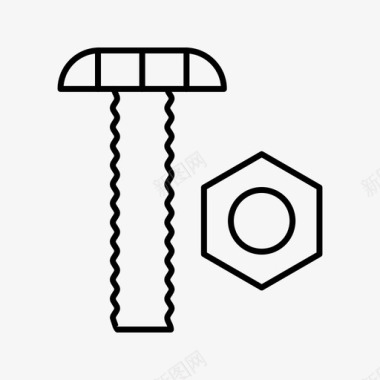 螺母和螺栓维护17施工图标图标