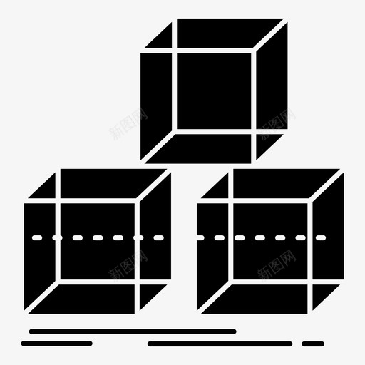 三维盒排列图标svg_新图网 https://ixintu.com 三维盒 堆叠 排列 数据科学和制造实验室 设计