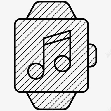 smartwatch音乐媒体播放器图标图标