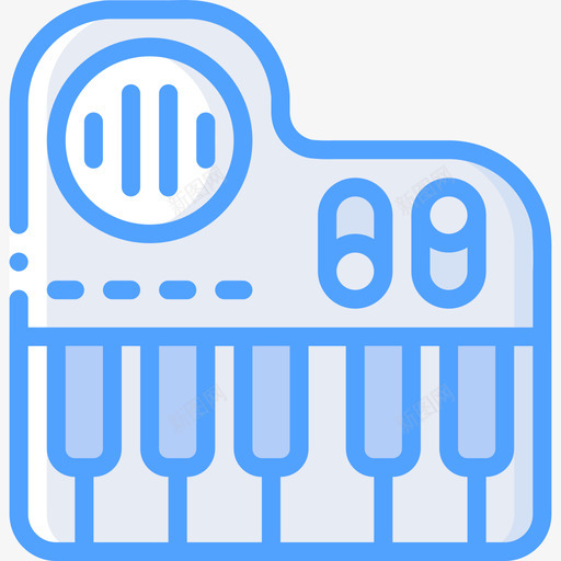 钢琴玩具28蓝色图标svg_新图网 https://ixintu.com 玩具28 蓝色 钢琴