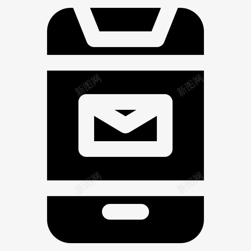 智能手机通信电子邮件图标svg_新图网 https://ixintu.com 智能手机 消息 电子邮件 通信 邮件字形