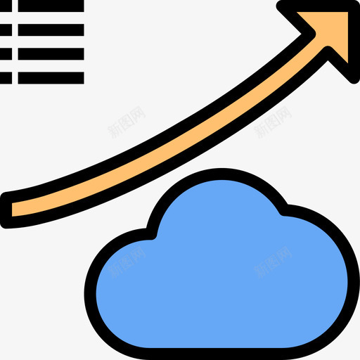 云计算云16线性颜色图标svg_新图网 https://ixintu.com 云16 云计算 线性颜色