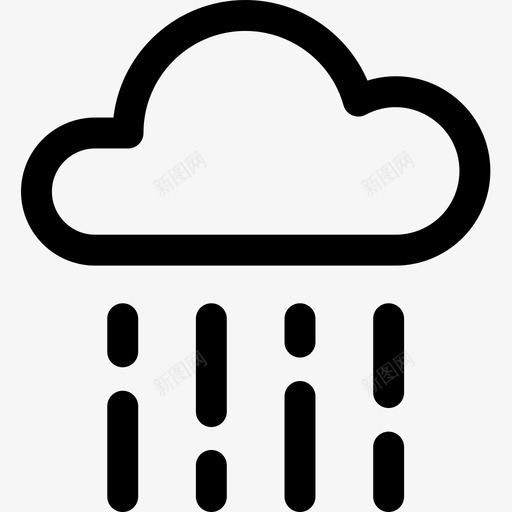 雨175号天气线性图标svg_新图网 https://ixintu.com 175号天气 线性 雨