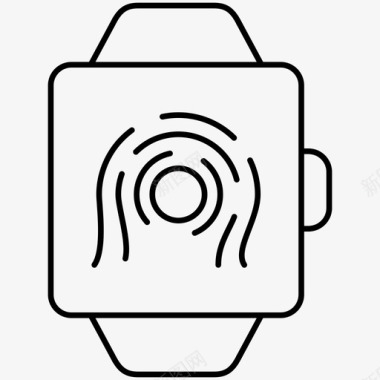 指纹隐私智能手表图标图标
