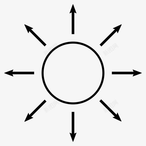 箭头太阳指南针方向图标svg_新图网 https://ixintu.com 指南针 方向 箭头 箭头太阳 舵面