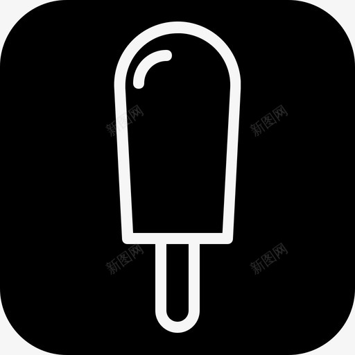 冰淇淋冰棍零食图标svg_新图网 https://ixintu.com 冰棍 冰淇淋 甜食 零食
