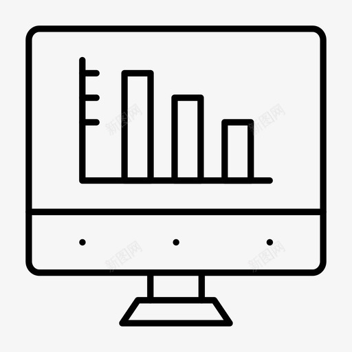 图形图表桌面图标svg_新图网 https://ixintu.com lcd web托管细线图标 图形 图表 屏幕 桌面