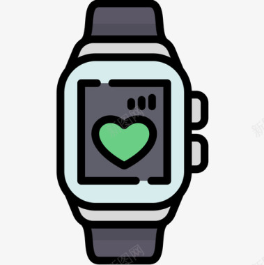 智能手表gym8线性颜色图标图标
