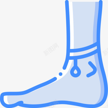 脚踝珠宝5蓝色图标图标
