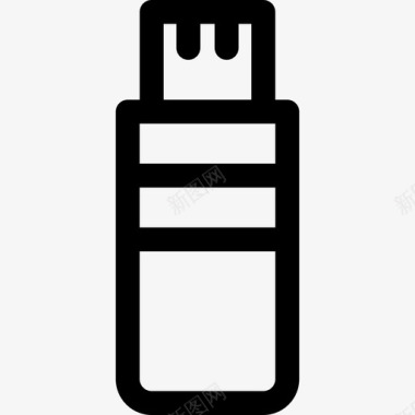 闪存驱动器工作区14线性图标图标