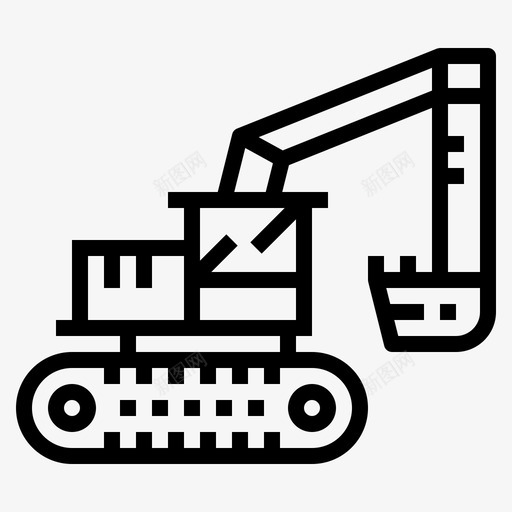 挖掘机施工运输图标svg_新图网 https://ixintu.com 工作 挖掘机 施工 运输 运输图标