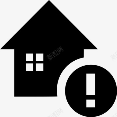 房屋警报建筑住宅图标图标