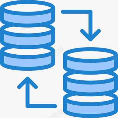 服务器数据和网络5蓝色图标图标