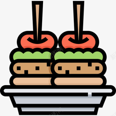 开胃菜53号餐厅原色图标图标