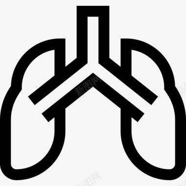 肺生物学6线性图标图标